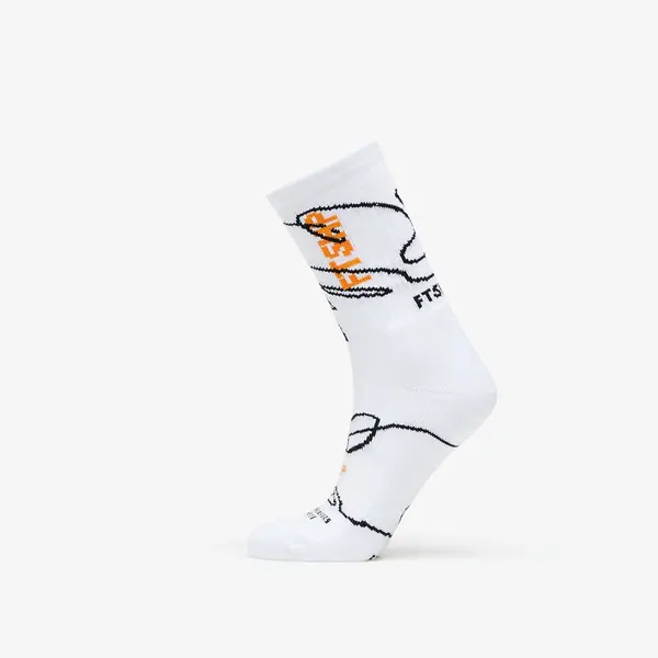 FTSHP Чорапи Footshop The Skateboard Socks White/ Orange 39-42