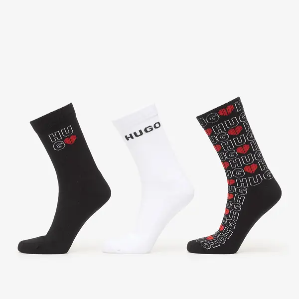 Hugo Boss Чорапи Hugo Boss 3-Pack Qs Valentine Cc Excalibur Grey 40-46