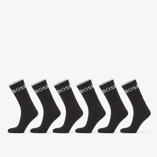 Hugo Boss Чорапи Hugo Boss 6-Pack QS Stripe CC Socks Black 43-46