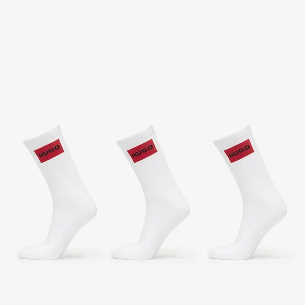 Hugo Boss Чорапи Hugo Boss Men-H-3-Pack Qs Rib Label Cc White 43-46