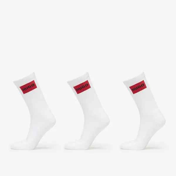 Hugo Boss Чорапи Hugo Boss Men-H-3-Pack Qs Rib Label Cc White 43-46