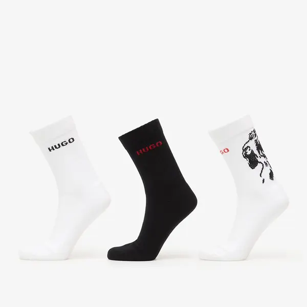 Hugo Boss Чорапи Hugo Boss Qs Angry Dog Socks 3-Pack White 43-46