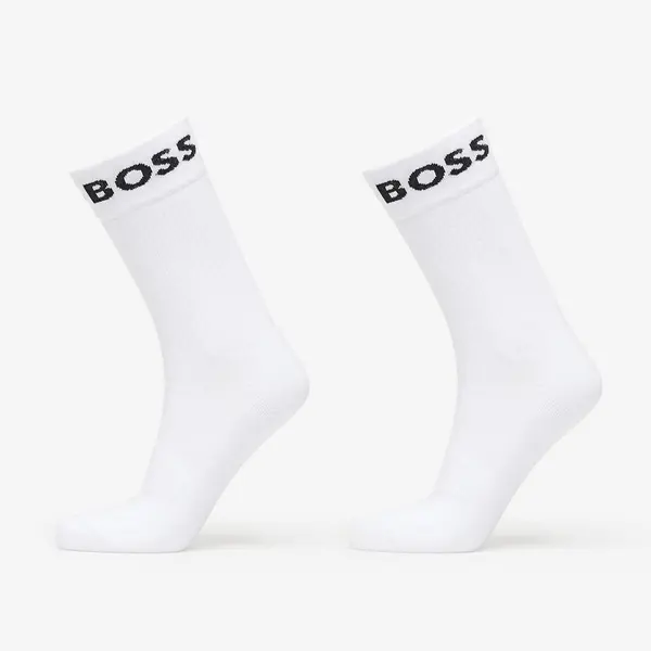 Hugo Boss Чорапи Hugo Boss Quarter-Length Socks in Stretch Fabric 2-Pack White 39-42
