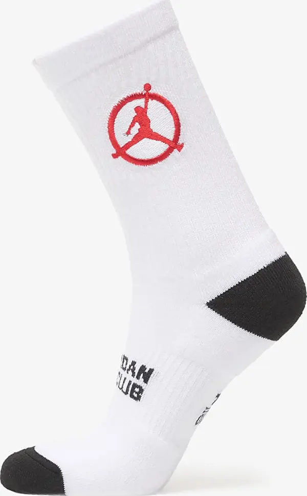 Jordan Чорапи Jordan Flight Club Cushioned Crew Socks White/ Black/ University Red L