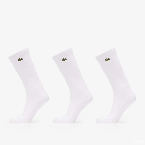LACOSTE Чорапи LACOSTE Socks 3-Pack White 43-46