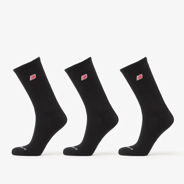 New Balance Чорапи New Balance Red Patch Logo Crew Socks 3-Pack Black S