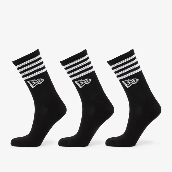 New Era Чорапи New Era Stripe Crew 3-Pack Black 39-42