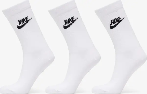 Nike Чорапи Nike Sportswear Everyday Essential Crew Socks 3-Pack White/ Black S