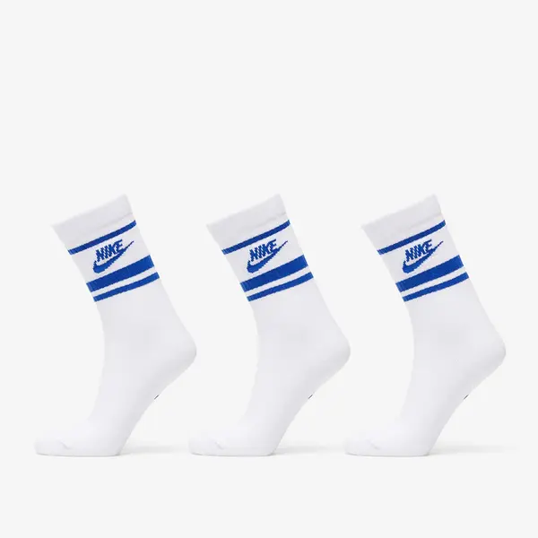 Nike Чорапи Nike Sportwear Everyday Essential Crew Socks 3-Pack White/ Game Royal M