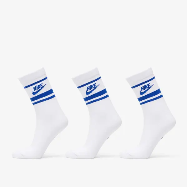 Nike Чорапи Nike Sportwear Everyday Essential Crew Socks 3-Pack White/ Game Royal S