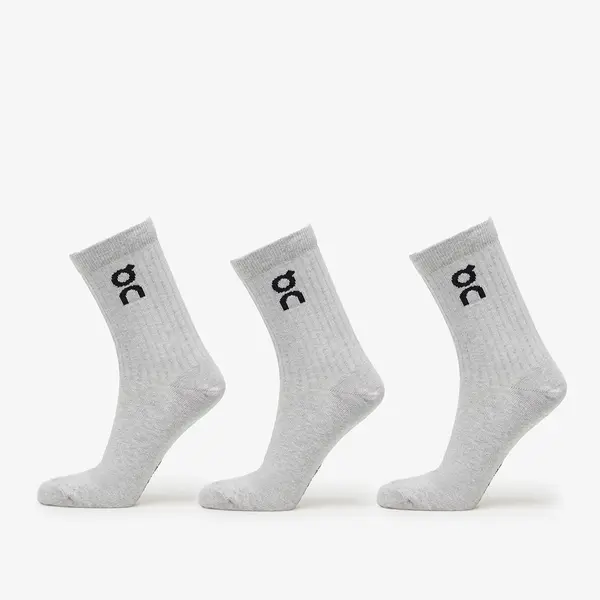 On Чорапи On Logo Sock High 3-Pack Heather Gray L