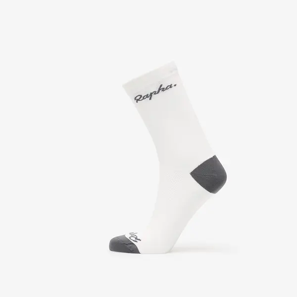 Rapha Чорапи Rapha Logo Socks White/ Grey S