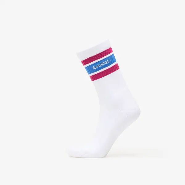 Sporty & Rich Чорапи Sporty & Rich Serif Logo Socks White/ Berry/ Azure Universal