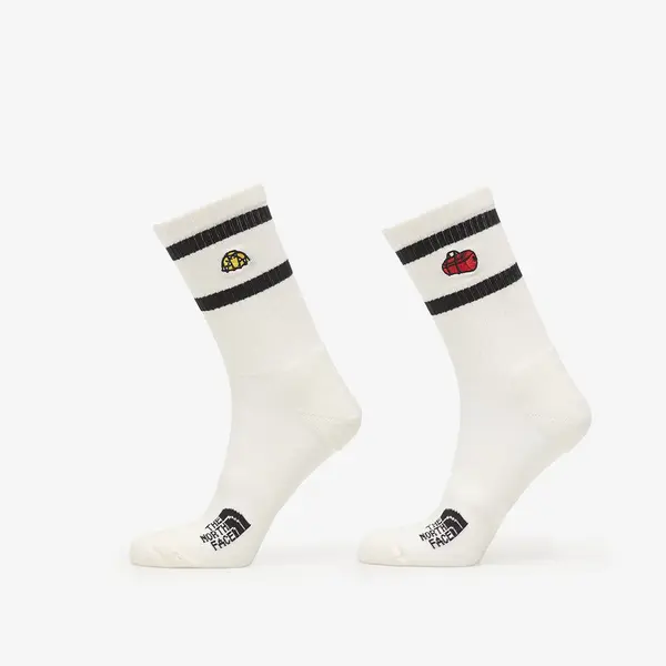 The North Face Чорапи The North Face Everyday Crew TNF Icons Sock 2-Pack White Dune M