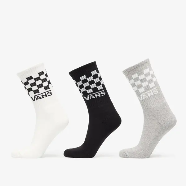 Vans Чорапи Vans Classic Check Crew 3-Pack White/ Black/ Grey L