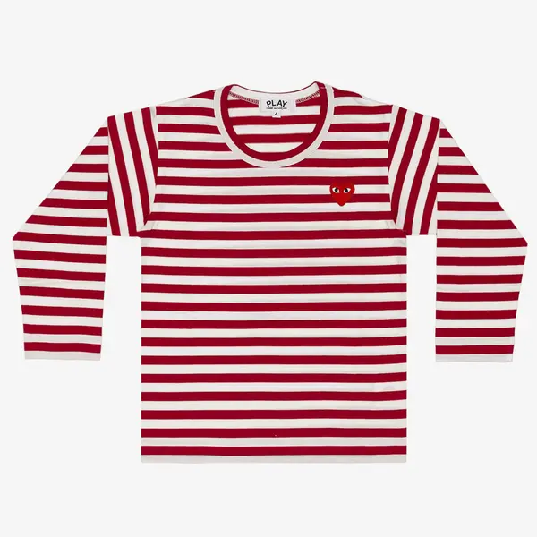Comme des Garçons PLAY Comme des Garçons PLAY Kids Red Emblem Knit T-Shirt Red 4