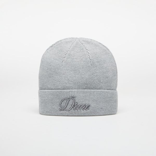 DIME DIME Cursive Wool Fold Beanie Heather Gray Universal