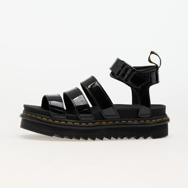 Dr. Martens Dr. Martens Blaire 3 Strap Sandal Black Patent Lamper