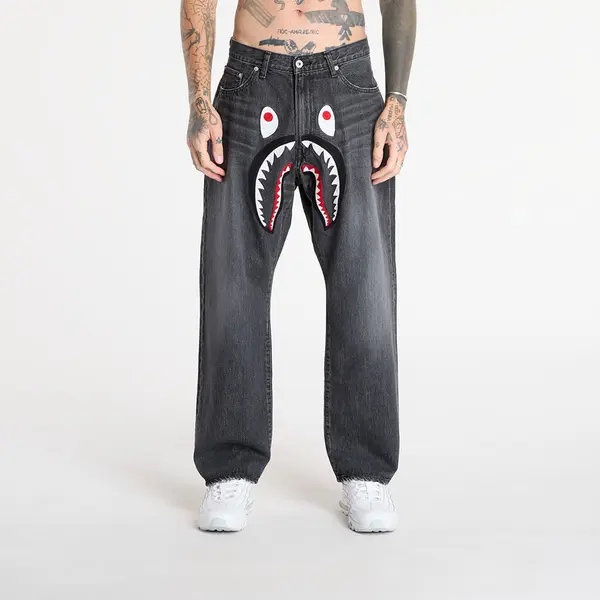 A BATHING APE Дънки A BATHING APE Shark Loose Fit 13 Oz Denim Pants UNISEX Black XL