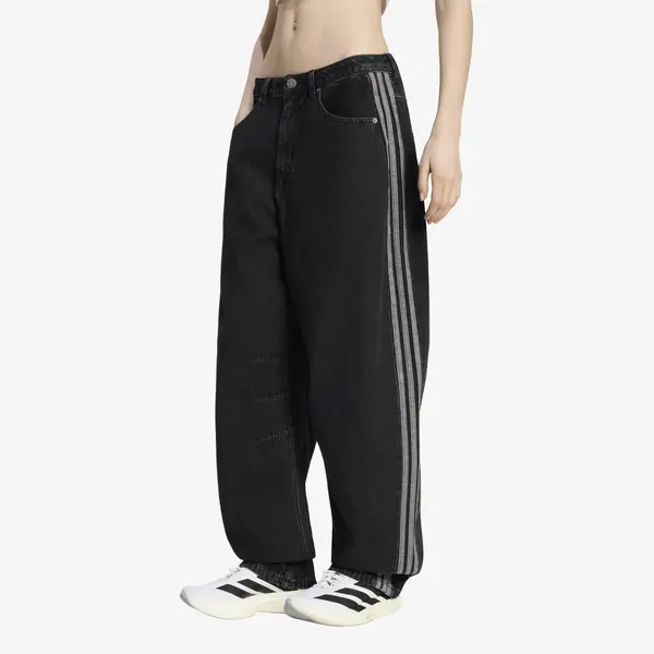 adidas Originals Дънки adidas High Rise Barrel Leg Denim Pant True Black Denim 25/32