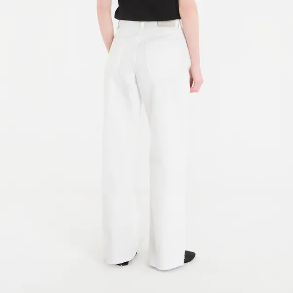 Calvin Klein Дънки Calvin Klein Jeans The Wide Leg Raw Hem Chalk White 26