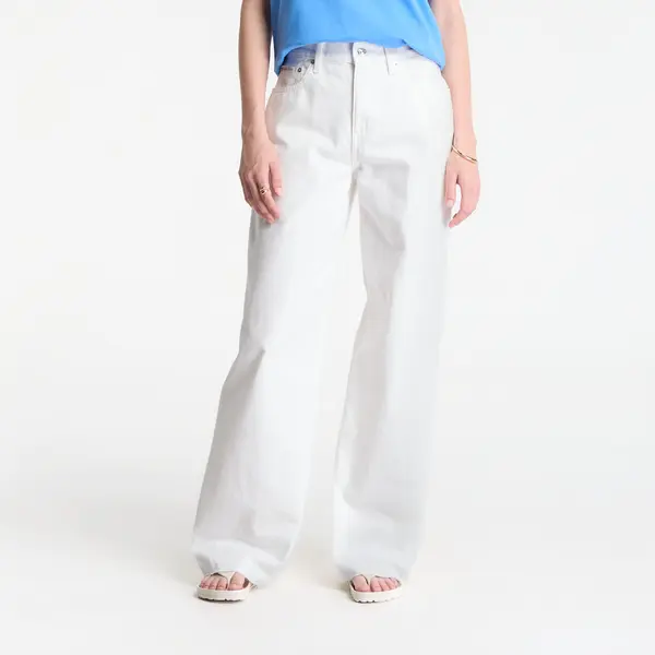 Calvin Klein Дънки Calvin Klein Jeans The Wide Leg Raw Hem Chalk White 29