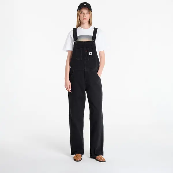 Carhartt WIP Дънки Carhartt WIP W' Bib Overall Straight Black Stone Washed S