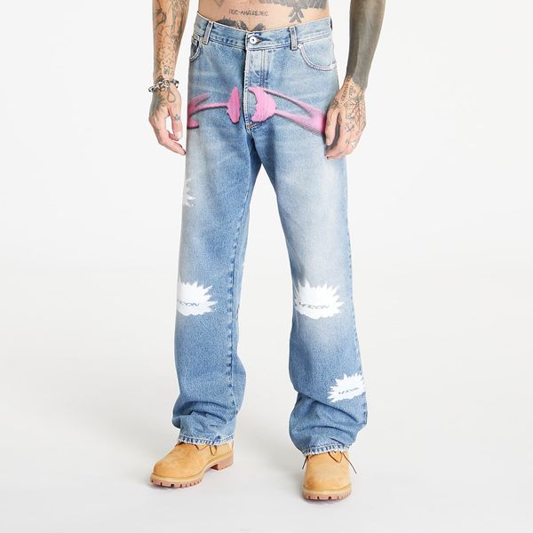 HERON PRESTON Дънки HERON PRESTON HP Pattern Reg Denim 5 Pockets Indigo/ White 32
