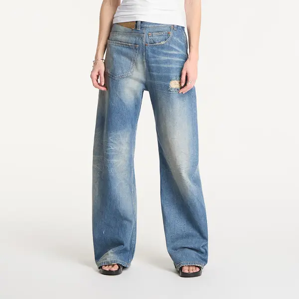 MM6 Дънки MM6 Twist Wide Leg Jeans Dark Grey Melange/ Brown 28