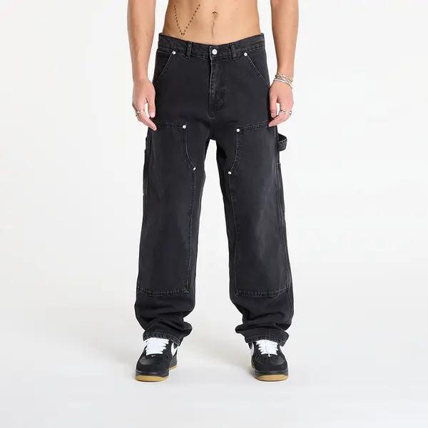 Patta Дънки Patta Double Knee Cartoon Denim Pants Black Denim 28