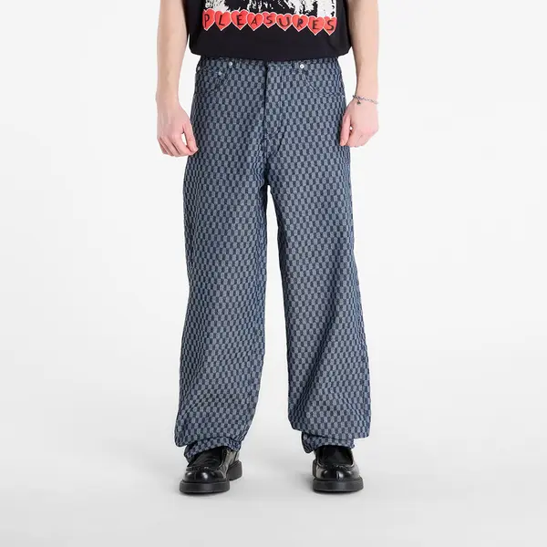 PLEASURES Дънки PLEASURES Formula Baggy Jeans Indigo Checker 28