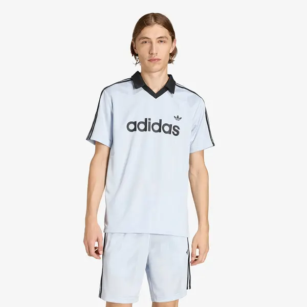 adidas Originals Джърси adidas Archive Collar Engineered Jersey Crystal Sky XXL