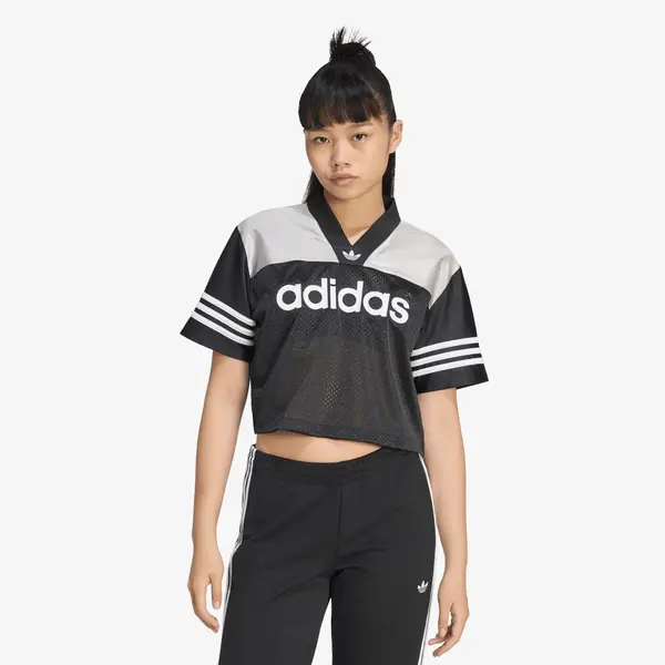 adidas Originals Джърси adidas Crop Jersey Black/ Grey Two/ White S