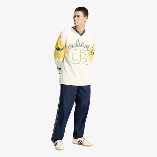 adidas Originals Джърси adidas Hockey Long Sleeve Jersey Eqt Yellow/ Pure Ruby L