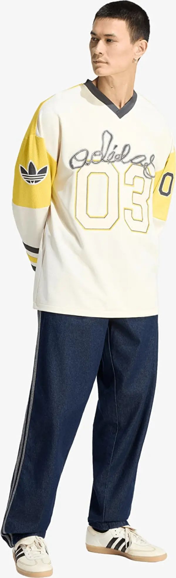 adidas Originals Джърси adidas Hockey Long Sleeve Jersey Eqt Yellow/ Pure Ruby XL