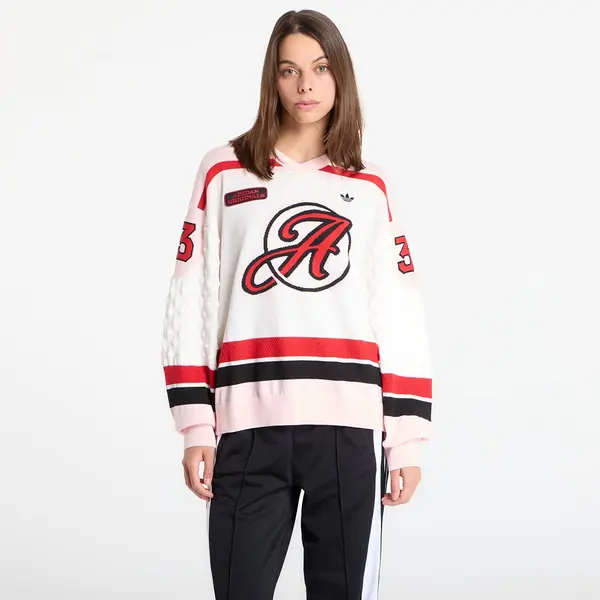 adidas Originals Джърси adidas Os Sports Jersey White/ Sandy Pink/ Better Scarlet L