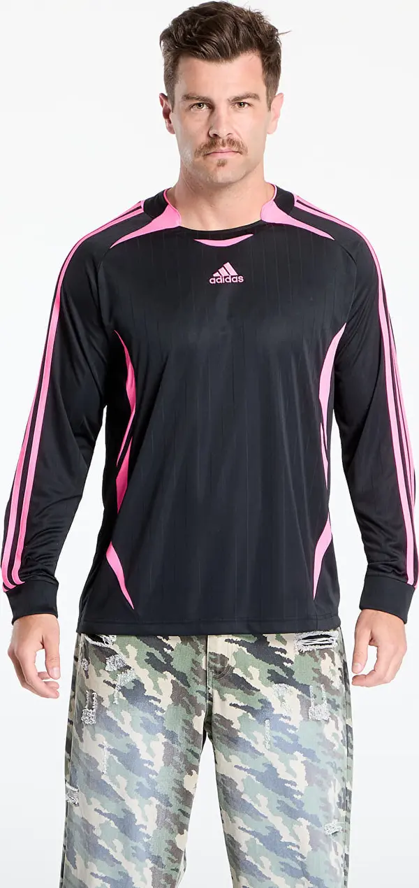 adidas Performance Джърси adidas Teamgeist Longlseeve Jersey Black/ Lucid Pink XL