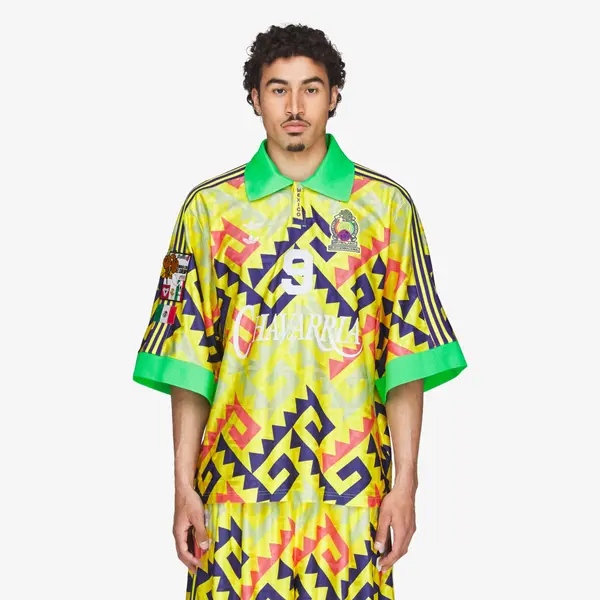 adidas Originals Джърси adidas x Willy Chavarria Aop Goalkeeper Jersey Solar Lemon/ Pure Purple/ Solar Turbo M
