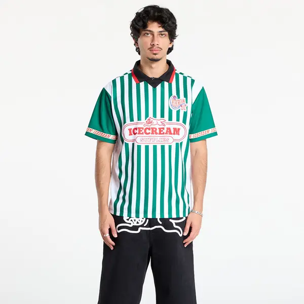 Billionaire Boys Club Icecream Джърси Billionaire Boys Club Icecream Striped Football Shirt Green XL