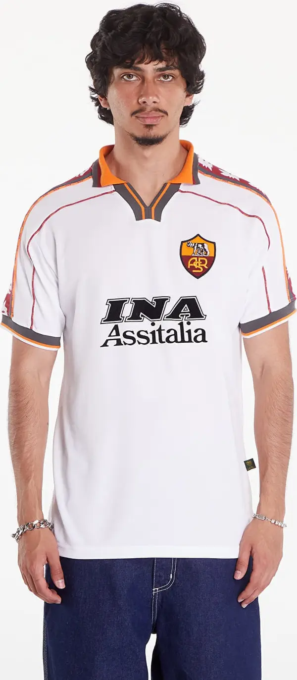COPA Джърси COPA AS Roma 1998 - 99 Away Retro Football Shirt UNISEX White S