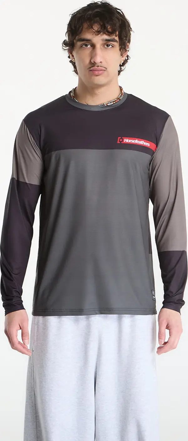 Horsefeathers Джърси Horsefeathers Quantum Ls Bike Jersey Chimera/ Walnut L