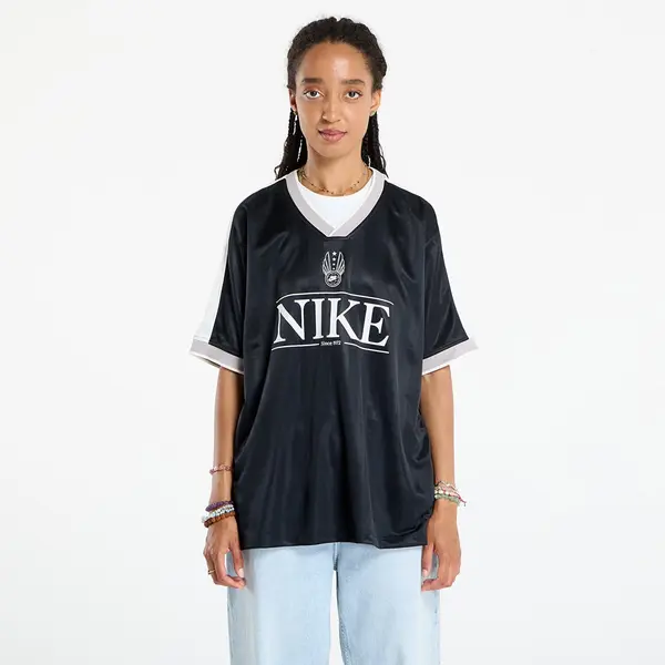 Nike Джърси Nike Sportswear Women's V-Neck Jersey Top Black/ Sail/ College Grey/ Sail XL