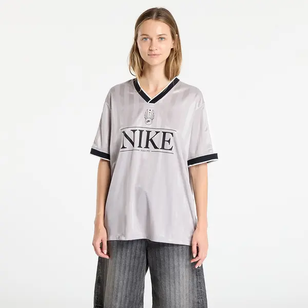 Nike Джърси Nike Sportswear Women's V-Neck Jersey Top College Grey/ Sail/ Black/ Black XS