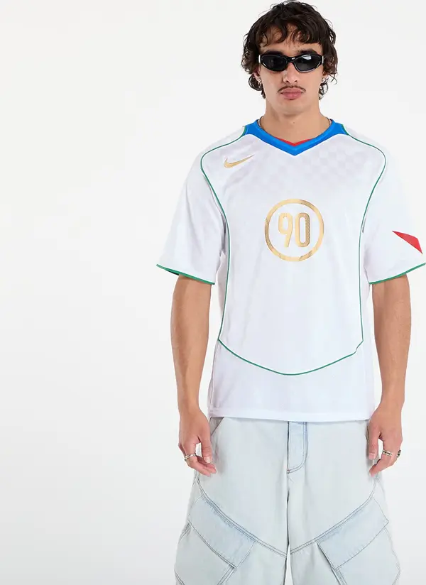 Nike Джърси Nike Total 90 Men's Dri-FIT Soccer Jersey White/ Italy Blue/ Sport Red/ Metallic Gold XL
