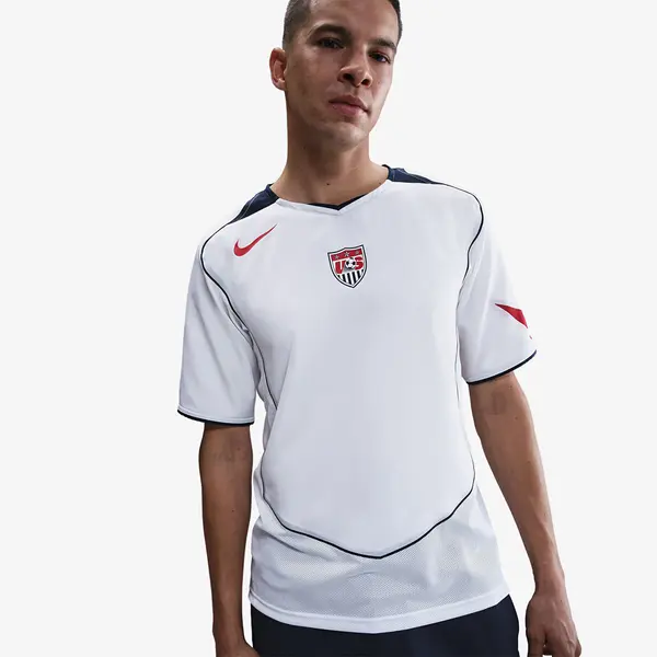 Nike Джърси Nike USMNT 2004 Total 90 Reissue Men's Soccer Replica Jersey White/ College Navy/ University Red L