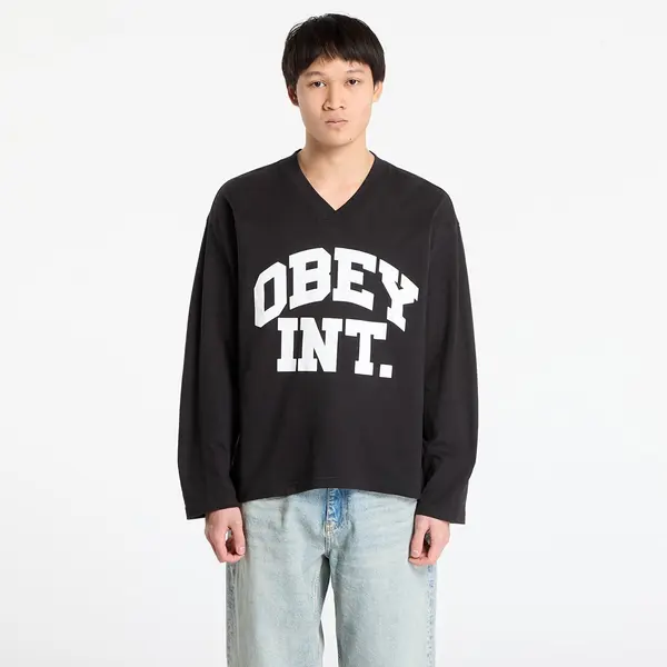 OBEY Clothing Джърси OBEY Football Jersey Ls Black L
