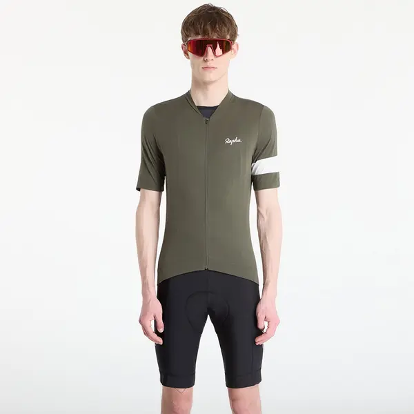 Rapha Джърси Rapha Men's Core Lightweight Jersey Dark Green/ White S