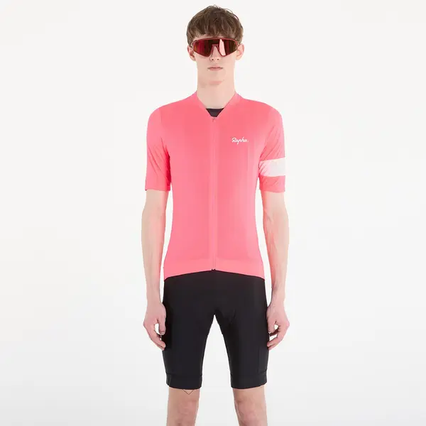 Rapha Джърси Rapha Men's Core Lightweight Jersey High-Vis Pink/ White M