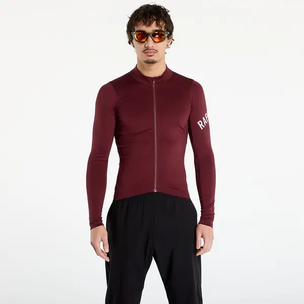 Rapha Джърси Rapha Men's Pro Team Long Sleeve Midweight Jersey Port/ White L