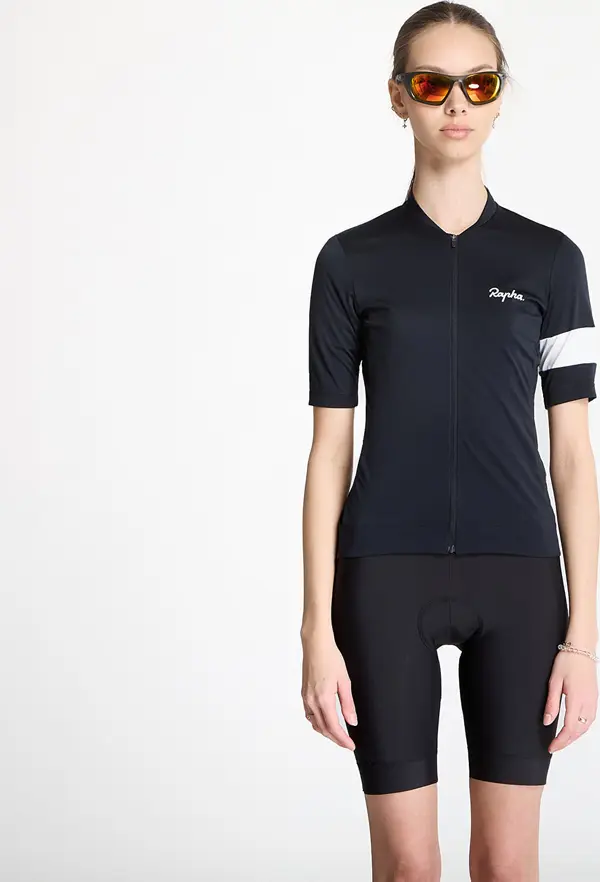Rapha Джърси Rapha Women's Core Jersey Black/ White XS